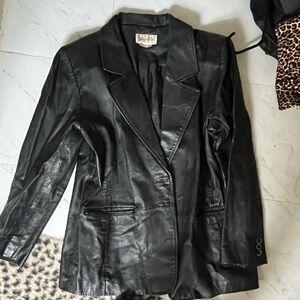 Leather blazer